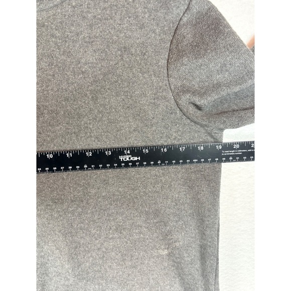 ZARA Mock Neck Short Sleeve Cropped Knit Top Charcoal Gray Size M - Picture 5 of 5